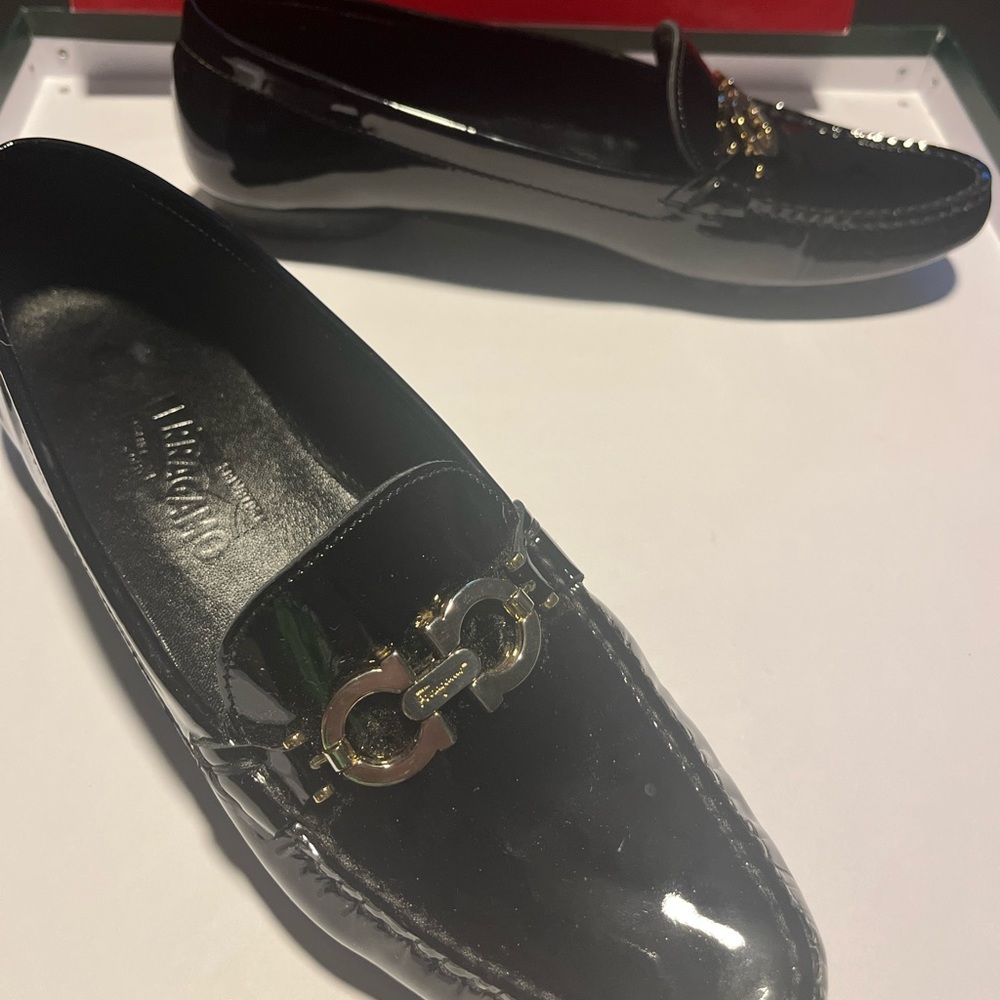 Salvatore Ferragamo black loafers rarely used size 11B